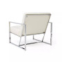 Leatherette Mid-Century Modern Button-tufted Accent Arm Chair with Metal Frame