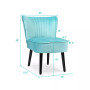 Set of 2 Armless Accent Chair Upholstered Leisure Chair Single Sofa