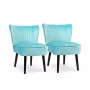 Set of 2 Armless Accent Chair Upholstered Leisure Chair Single Sofa