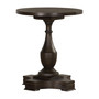 23.75" Medium Density Fiberboard Round End Table with Pedestal Base