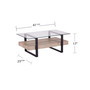 Oran Farmhouse Cocktail Table with Shelf