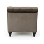 Rubie Modern Glam Tufted Chaise Lounge with Scrolled Backrest