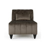 Rubie Modern Glam Tufted Chaise Lounge with Scrolled Backrest