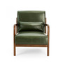 Mid-Century Modern Accent Armchair with Rubberwood Frame
