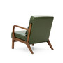 Mid-Century Modern Accent Armchair with Rubberwood Frame