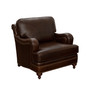 Traditional Stationary Chair with Brass Nail Head Trim