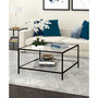Sivil 32" Square Coffee Table with Shelf