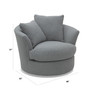 CLOSEOUT! Gympson Fabric Swivel Chair, Created for Macy's