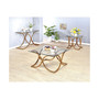Sarif Glass Top Console Table