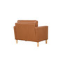 39.8"W Faux Leather Upholstered Morris Chair