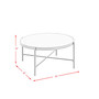 Carlo Round Coffee Table with Marble Top