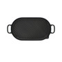 French Oval Cast Iron Grill Pan, 18-inch