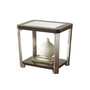 Truman 22" Wide Mirrored Top and Wood End Table
