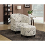 Holliswood French Script Accent Chair with Ottoman