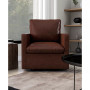 Mira 34.5" Faux Leather Swivel Chair