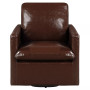 Mira 34.5" Faux Leather Swivel Chair
