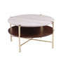 Valera Round Faux Marble Cocktail Table