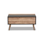 Jensen Modern and Contemporary Wood Lift Top Coffee Table with Storage Compartment