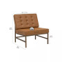 Ashlar Bonded Leather Modern Decorative Accent Chair