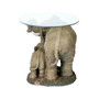 Elephant's Majesty Glass-Topped Cocktail Table