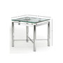 Nova 24" Glass and Chrome End Table