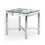Nova 24" Glass and Chrome End Table