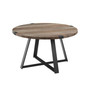 30" Metal Wrap Round Coffee Table - Grey Wash/Black