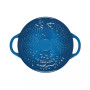 Stoneware 24 oz Round Cocotte with Embossed Olive Branch