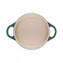 Stoneware 24 oz Round Cocotte with Embossed Olive Branch