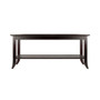 Genoa Rectangular Coffee Table with Glass Top and Shelf