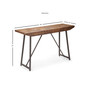 Walden 48" Solid Mango and Iron Parquet Sofa Table
