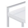 Rectangular Snack Table with Metal Base