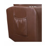 Distribution Tucson Home Theater Single Power Leather Gel Recliner with Stainless Steel Cup Holders