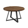30" Metal Wrap Round Coffee Table - Rustic Oak/Black