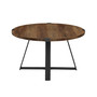 30" Metal Wrap Round Coffee Table - Rustic Oak/Black