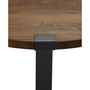 30" Metal Wrap Round Coffee Table - Rustic Oak/Black