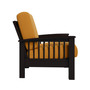 Maison Hill Mission-Style Armchair with Espresso Exposed Wood Frame