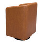 30" Metal, Polyurethane Brooks Swivel Base Accent Chair