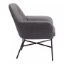 30" Steel, Polyester Hans Accent Chair