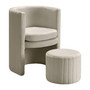 Best Master Seager Round Arm Chair with Ottoman