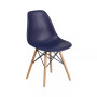 Elton Series Polypropylene Accent Chair With Metal Braced Wooden Legs
