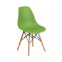 Elton Series Polypropylene Accent Chair With Metal Braced Wooden Legs