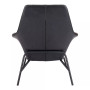 33" Steel, Polyurethane Javier Angular Shaped Accent Chair