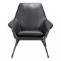 33" Steel, Polyurethane Javier Angular Shaped Accent Chair