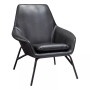 33" Steel, Polyurethane Javier Angular Shaped Accent Chair