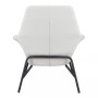 33" Steel, Polyurethane Javier Angular Shaped Accent Chair