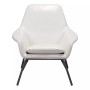 33" Steel, Polyurethane Javier Angular Shaped Accent Chair