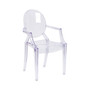 Oval Back Ghost Chair With Arms