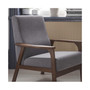 Langmore Upholstered Mid-Century Modern Arm Chair With Wood Frame