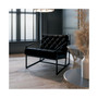 Vienna Modern Lounge Chair With Tufted Seating And Metal Frame